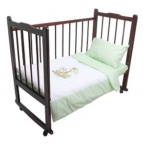 Постельное белье Аленка, 3 предмета, цвет – зеленый (Золотой Гусь, 2014)