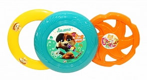 Набор летающих тарелок №3: фрисби, кольцо, звезда, лицензия 44 котенка (НЛТЛ03)