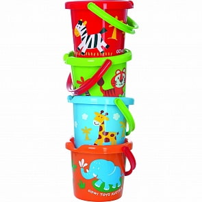 Большое пляжное ведерко - Животные (Gowi, 558-06k)
