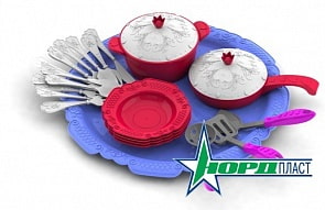 Кухонный сервиз на 23 предмета серии Волшебная Хозяюшка (Нордпласт, Н-616)