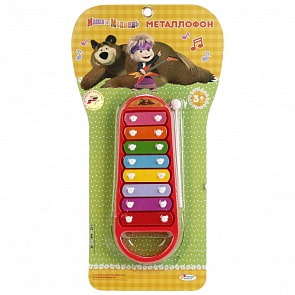 Металлофон из серии Маша и Медведь на блистере (Играем Вместе, B514604-Rsim)