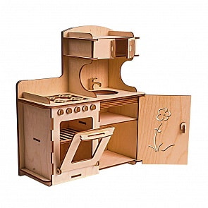 Конструктор - Кухонный гарнитур для больших кукол (Polly, ДК-2-09)