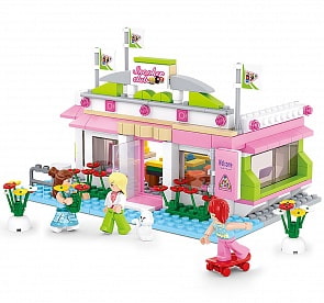 Конструктор - Розовая мечта - Бильярдный клуб с фигурками, 289 деталей (Sluban, M38-B0527)