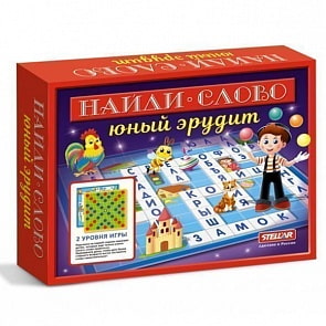 Игра настольная №55 - Найди слово-Юный эрудит (Stellar, 01155)