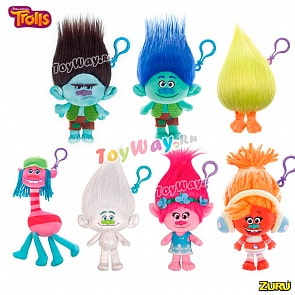 Мягконабивная фигурка Trolls, на брелоке в наборе с расческой и карабином в подарок (Zuru, 6202) Мягконабивная фигурка Trolls, на брелоке в наборе с расческой и карабином в подарок (Zuru, 6202)