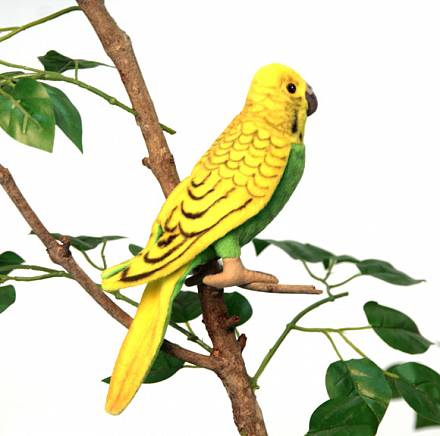 Мягкая игрушка – Волнистый попугайчик, зеленый, 15 см 