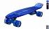 Скейтборд 6-13 Penny board RT 22 Shine blue со светящимися колесами  - миниатюра №1