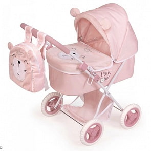Коляска для куклы с рюкзаком - Литл Пет, 60 см (DeCuevas, 85039)