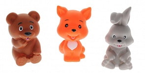 Игрушки для ванной - Заяц, лиса, медведь (Играем Вместе, LXB333_335_336sim)