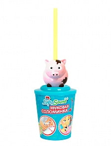 Звуковая соломинка Sip'n Sound – Поросенок (The Lokumal Group, 16001-3)