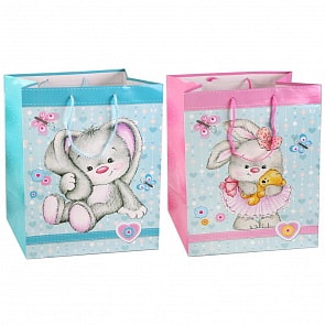 Пакет подарочный – Зайка, глянцевый  (Играем вместе, CLRBG-ZAI-03) (ассортимент)