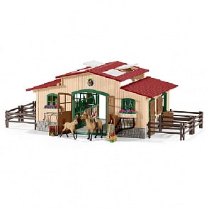 Игровой набор Schleich Конюшня с лошадьми и аксессуарами 42195 Игровой набор Schleich Конюшня с лошадьми и аксессуарами 42195