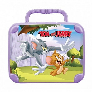 Контейнер с ручкой и аппликацией - Том и Джерри, сиреневый (Бытпласт, 433213703) (ассортимент)