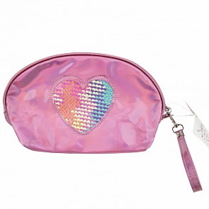 Косметичка Lukky голографическая с аппликацией в форме сердца, 2 цвета (1toy, Т17838) (ассортимент)