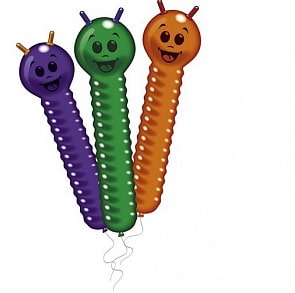 Комплект фигурных шариков - Гусеница, 5 штук (Everts, 483124F N)