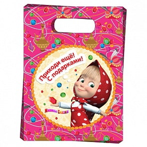 Пакетики для подарков 6 шт. Машины сказки Маша и Медведь (Росмэн, 28589ros)