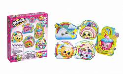 Набор аппликаций Веселые Друзья, 5 картинок из серии Shopkins (Росмэн, 32712ros) - миниатюра