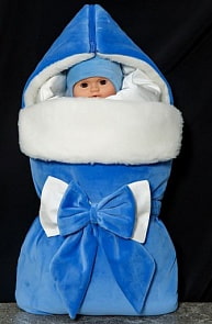 Комплект на выписку Asselina – Велюровый домик, ярко-синий, 7 предметов (Мой Ангелок, 1984_ярко синий)