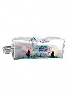 Пенал с голографическим эффектом  - Милая альпака, цвет белый (Mihi Mihi, MM06789)