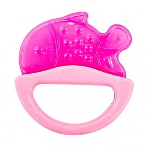 Погремушка с эластичным прорезывателем Canpol Рыбка, розовый, 0+ (Canpol, CAN-13/107)