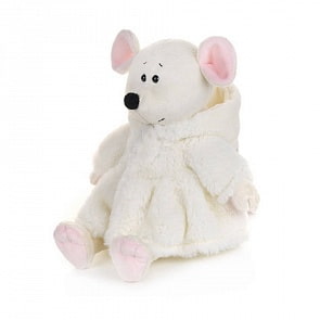 Мышка Мила в белой шубке, 21 см (MaxiToys, MT-MRT021922-21)
