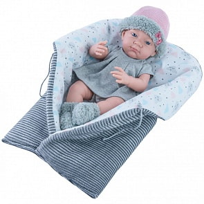 Кукла Бэби с серым конвертом, 36 см (Paola Reina, 05021)