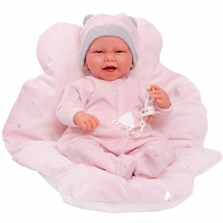 Кукла-младенец Паула в розовом 40 см мягконабивная 