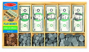 Набор - Монеты и купюры из серии Деревянные игрушки (Melissa&Doug, 1273_md)