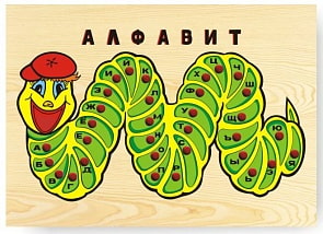 Деревянная рамка - Алфавит (Wooden Toys, D135)