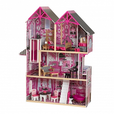 Кукольный домик с мебелью – Бэлла, 16 элементов 