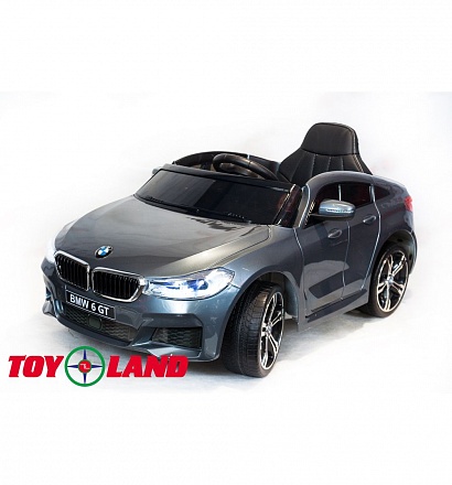 Детский электромобиль BMW 6 GT, серебро глянец, свет и звук 