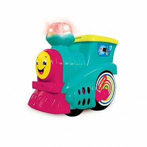 Паровозик музыкальный, бирюзовый (Азбукварик, 28463-7)
