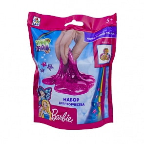 Набор из серии Слайм тайм – Барби, с блестками и жетонами (1toy, Т16538)