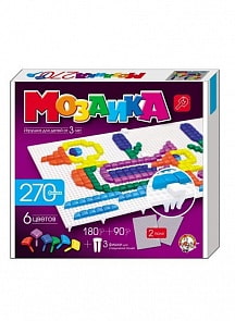 Мозаика фигурная, 6 цветов, 270 фишек, 2 поля (Десятое Королевство, 00977ДК)