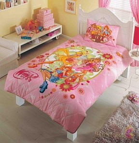 Детское покрывало, 1,5 спальное (в комплекте наволочка 50 х 70) WINX FAIRY (ТАС, 7018B-8800003317)