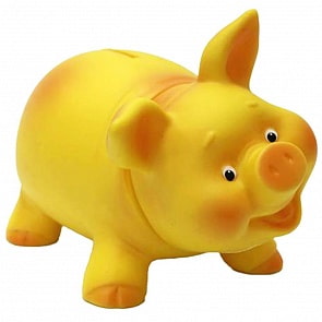 Копилка – Хрюшка, желтая (Весна, В3621)