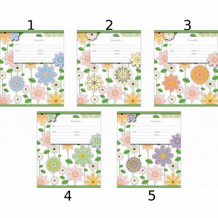 Ученическая тетрадь Fleur design в линейку, 12 листов 