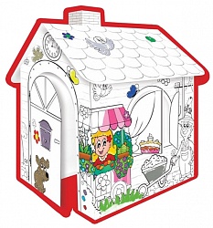 Игровой картонный домик-раскраска (MoсhToys, 10721) - миниатюра