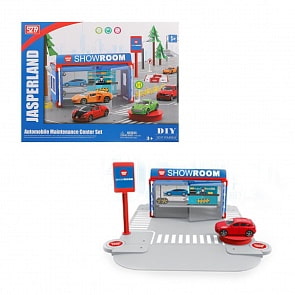 Автомобильный магазин, 29 деталей, машина инерционная металлическая (Наша игрушка, 5279-1)