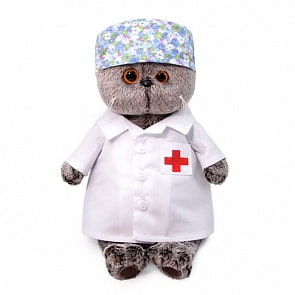 Мягкая игрушка - Кот Басик доктор, 22 см (Budi Basa, Ks22-161)