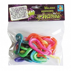 Игрушка-антистресс из серии Мелкие пакости – Лизуны змейка, 20 см, 12 штук (1Тоу, Т52284)