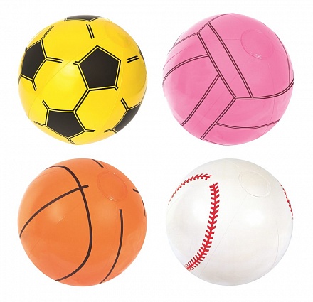 Надувной мяч – Спорт, 41 см, 4 дизайна 