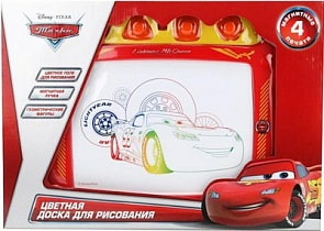 Доска для рисования «Дисней Тачки» магнитная, цветная с аксессуарами (Играем вместе, HS223-Crsim)