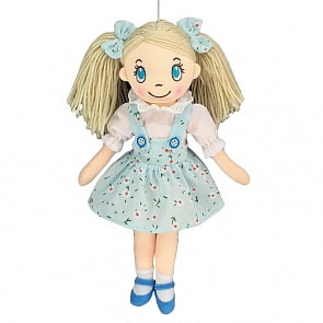 Кукла мягконабивная в сарафане в цветочек, 30 см (ABtoys, M6040)