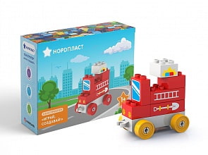 Конструктор - Играй, Создавай - Пожарная машина, 7 деталей (Нордпласт, Н-480606)