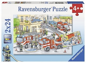 Пазл - Герои в действии, 2 пазла по 24 детали (Ravensburger, R07814)