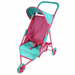 Коляска-книжка металлическая с 3 резиновыми колёсами 10 см, ремень с застежкой, резиновая ручка (Карапуз, 63CG-20-C2)