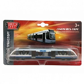 Машина металлическая - Трамвай, длина 16,5 см на блистере (Технопарк, 1079ВС-Rsim)