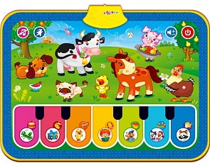 Коврик музыкальный - Веселая ферма, 70 х 50 см (Азбукварик, 28028-8)