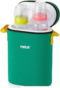 Термосумка на 2 бутылочки, текстиль, цвет - зеленый (Farlin, BF-225_зеленая)